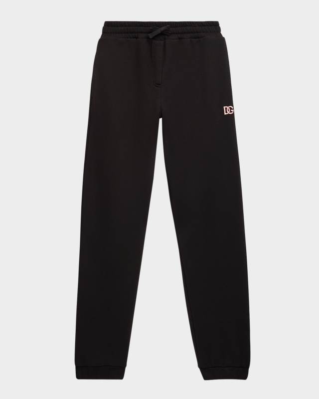 Boy's Jersey Sweatpants W/ Interlocked Logo, Size 8-14